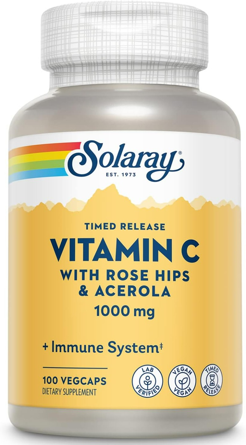 Vitamin C With Rose Hips & Acerola, Timed-release