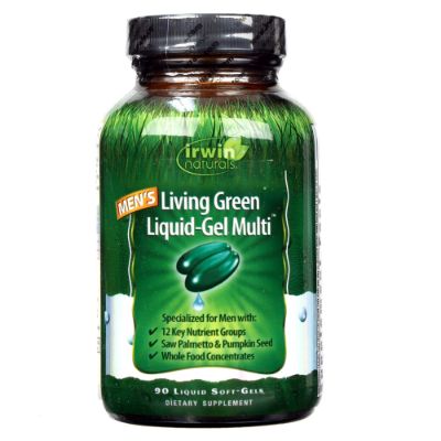 Kellmart Com Irwin Naturals Living Green Liquid Gel Multi For Men 90   Product 1 15662 