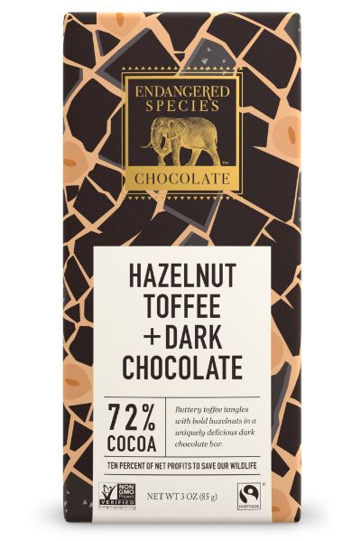 Hazelnut Toffee Dark Chocolate Bar