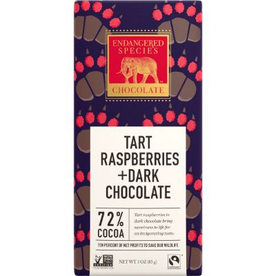 Tart Raspberries Dark Chocolate Bar