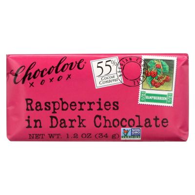 Mini Dark Chocolate Bar, Raspberries