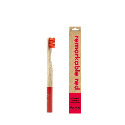Children's Bamboo Toothbrush, Remarkable Red