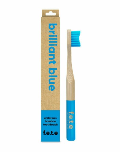 Children's Bamboo Toothbrush, Brilliant Blue