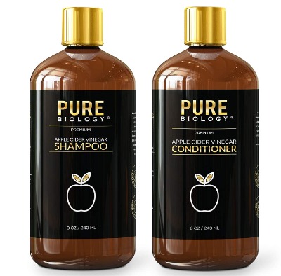 - Pure Biology Apple Cider Vinegar Shampoo & Conditioner Set 8oz (850018275002) - Pure Biology Apple Cider Vinegar Shampoo & Conditioner Set 8oz (850018275002)