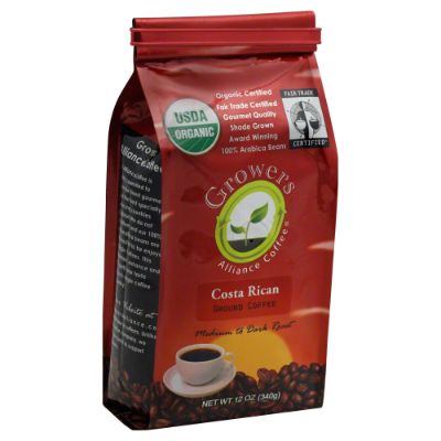 Organically Grown Costa Rican Ground Coffee 