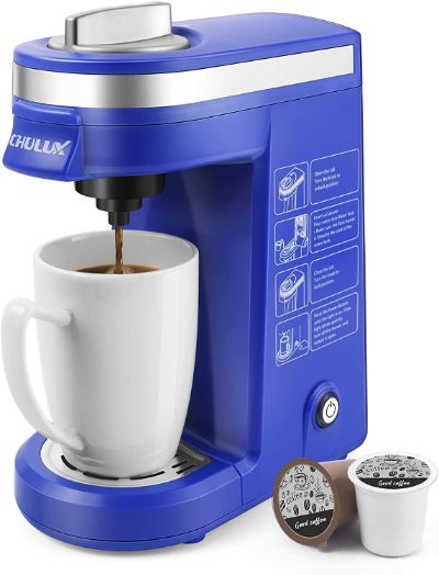 CHULUX Coffee Maker Machine,Single Cup Pod Coffee Brewer with Quick Brew  Technology,Blue