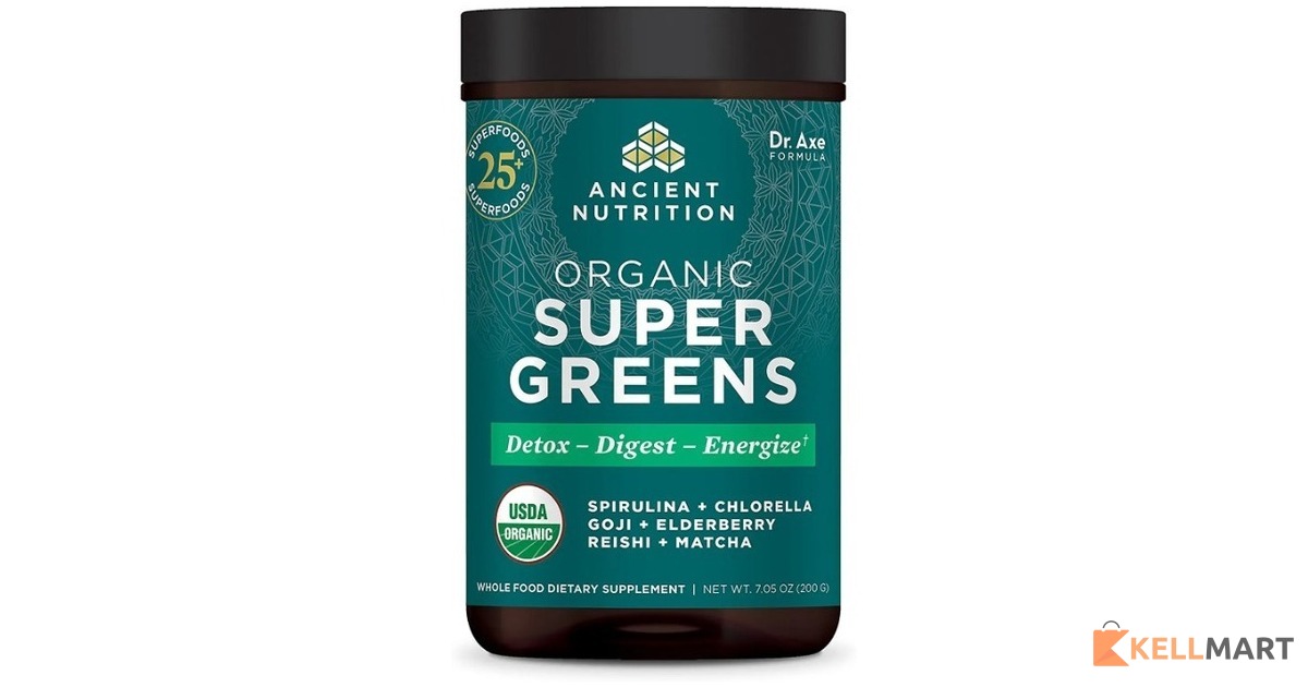 Ancient Nutrition Organic Super Greens Unflavored, 25