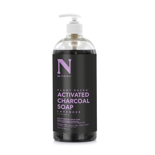 Activated Charcoal Liquid Soap Lavender 