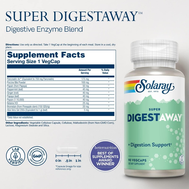 Kellmart.com - Solaray Super Digestaway, Digestive Enzyme Blend 90 Veg ...